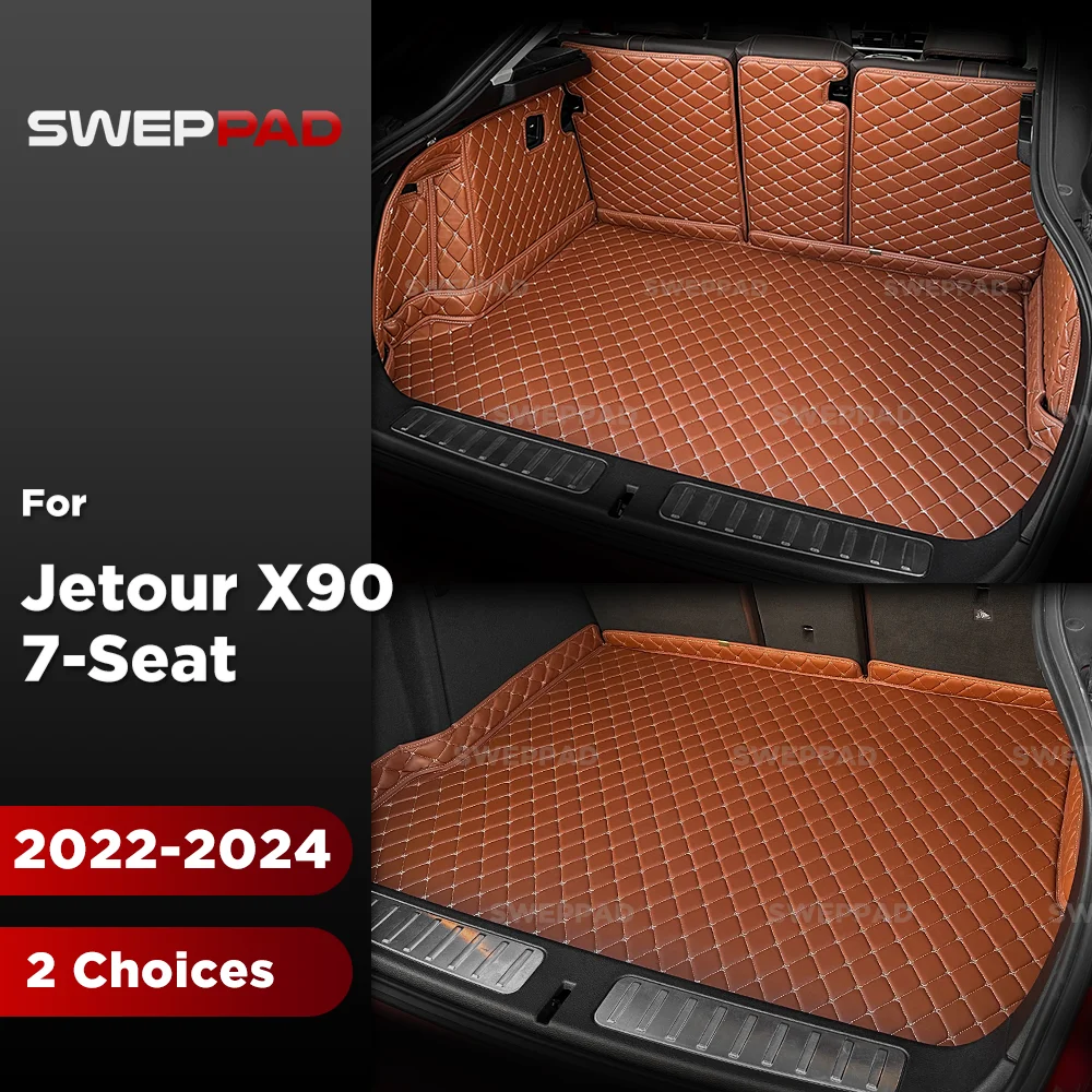 

Для Jetour X90 7-местный 2022 2023 2024 полное покрытие всепогодный 3D коврик в багажник грузовой подкладка с защитой спинки