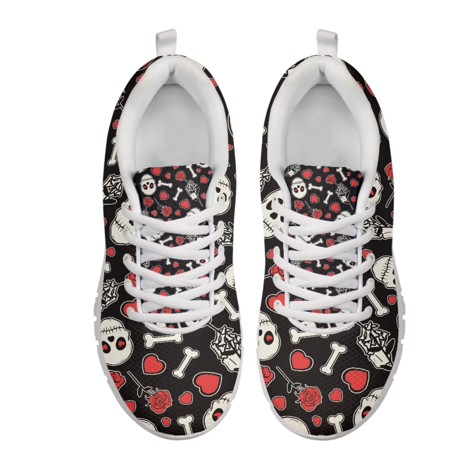 Coloranimal Skull Heart 2026 New Sports Trainers Womens Athletic Walking Sneakers Comfortable Fitness Shoes for Ladies