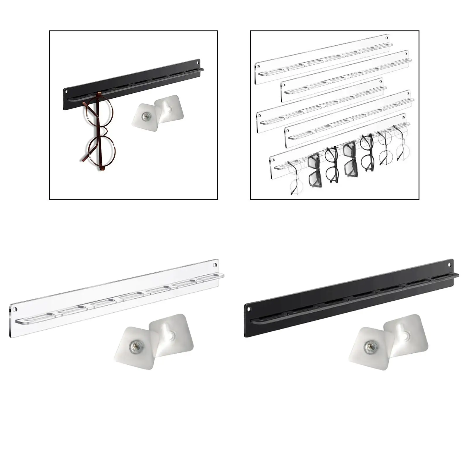 Spectacle Shelf Eyewear Display Rack Hanger Hanging Sunglasses Display Stand for Office Home Desk Entryway Shelf
