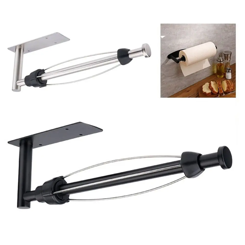 

Держатель для рулонов из нержавеющей стали, настенный, с клейкой основой, без сверления, для туалетной бумаги, органайзер для кухни