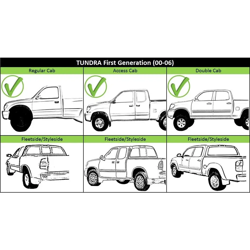 مصد الخطوة لسيارة تويوتا تندرا الخلفية المطلي بمسحوق أسود لجانب الأسطح 2000-2006 #6