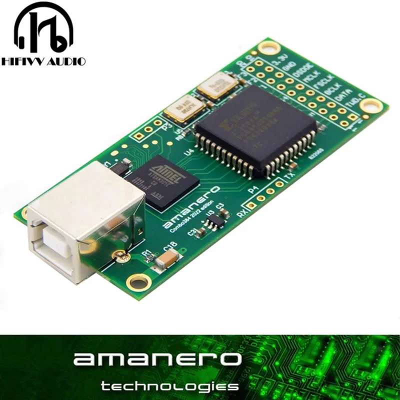 100% Original Amanero Combo384 Digital Interface Usb Card For HiFi DIY Home Audio Power Amplifier DAC Decoder USB Sound Card