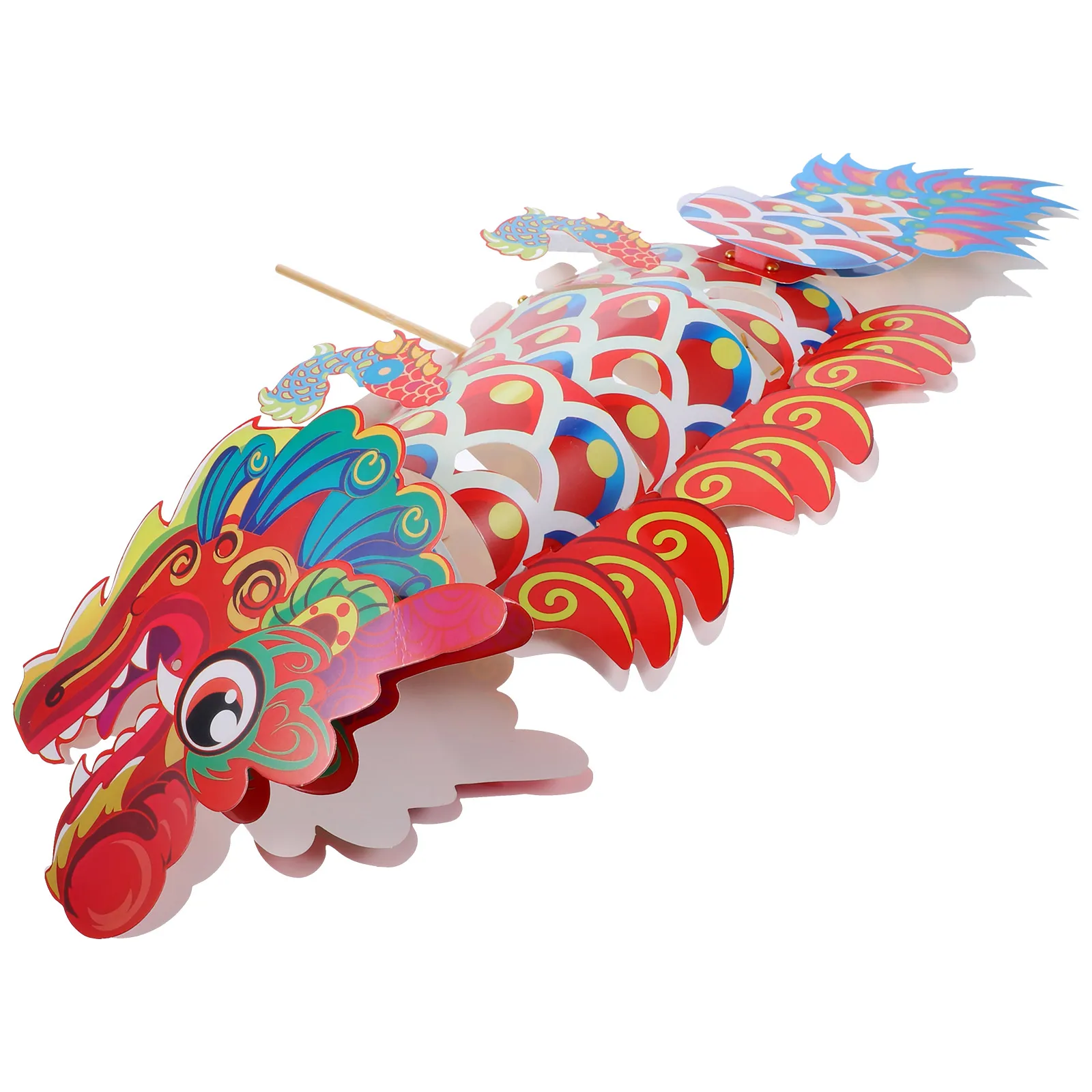 

Chinese Dragon Decor Handheld Paper New Year Party Decoration Photo Props Festival Supplies Craft Dragon Dancing Party Supplies