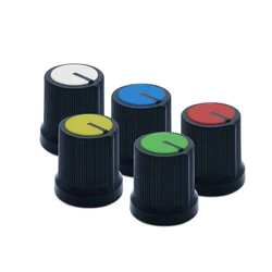 5 pz AG3 manopola Cap 6mm albero a coste Grip controllo regolazione Volume rosso/blu/verde/bianco/giallo/arancione WH148 potenziometro manopole