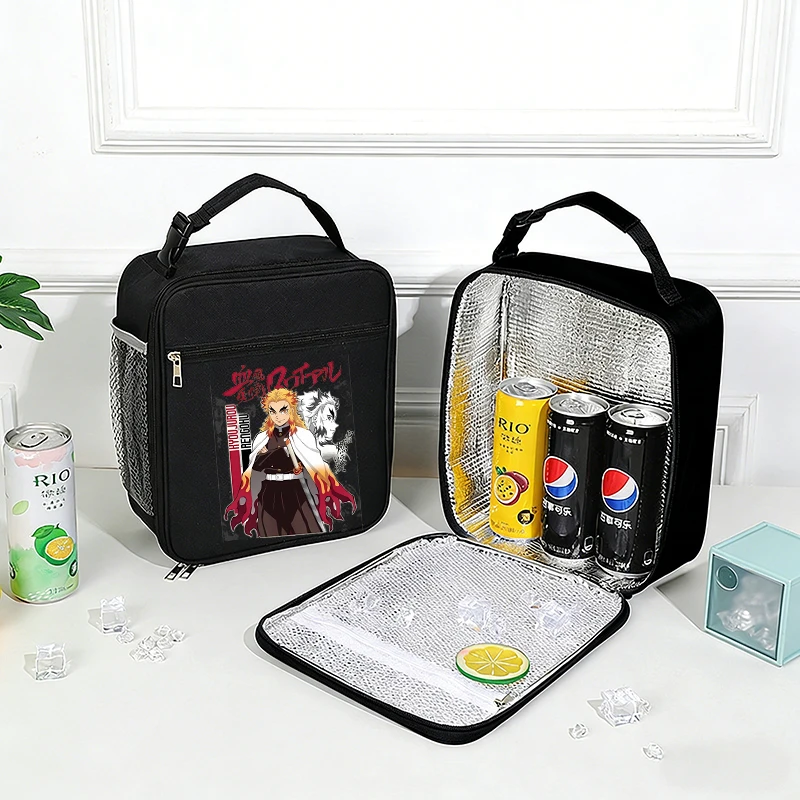 

Demon Slayer Lunch Bag Boy Girl Anime Print Insulation Bento Pack Thermal Food Bag Meal Pack IcePack Student Bento Lunch Handbag