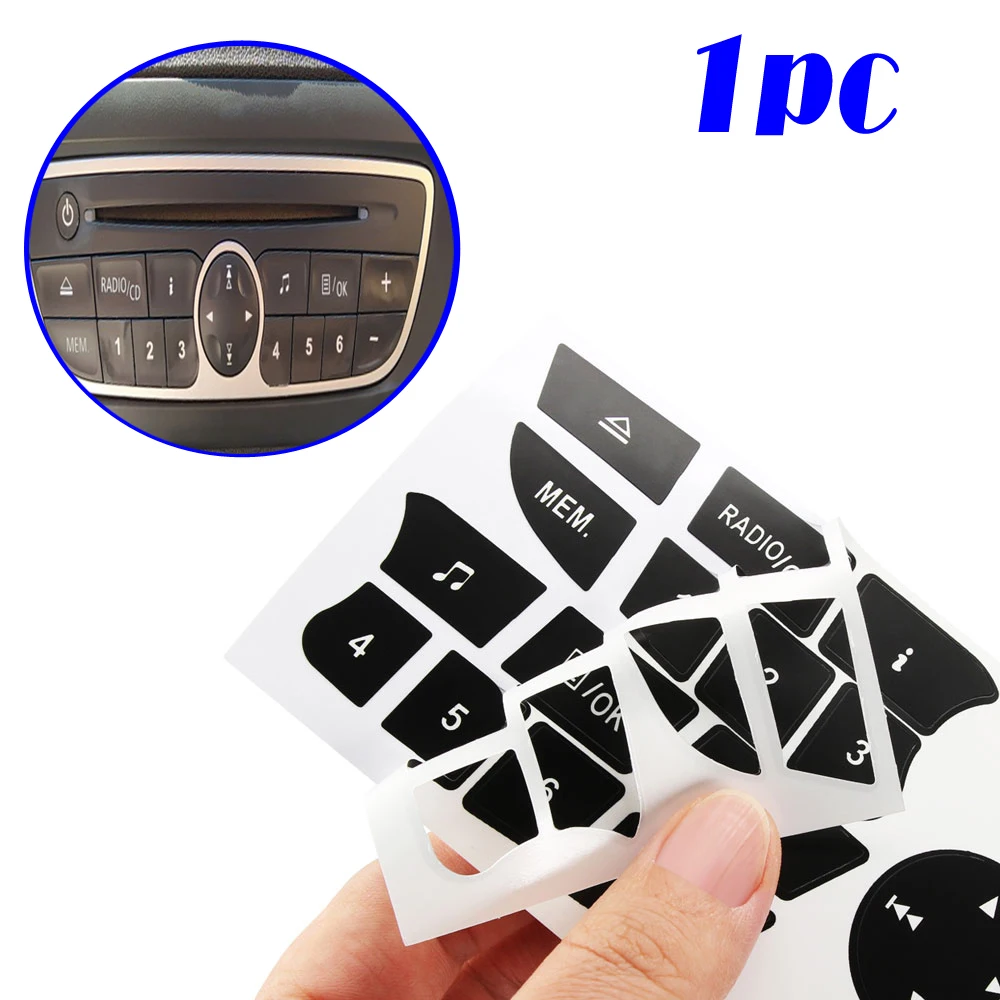 Car Audio Repair Sticker Car Control Panel Sticker Car Button Repair Sticker For Twingo For Renault Clio and Megane 2009-2011