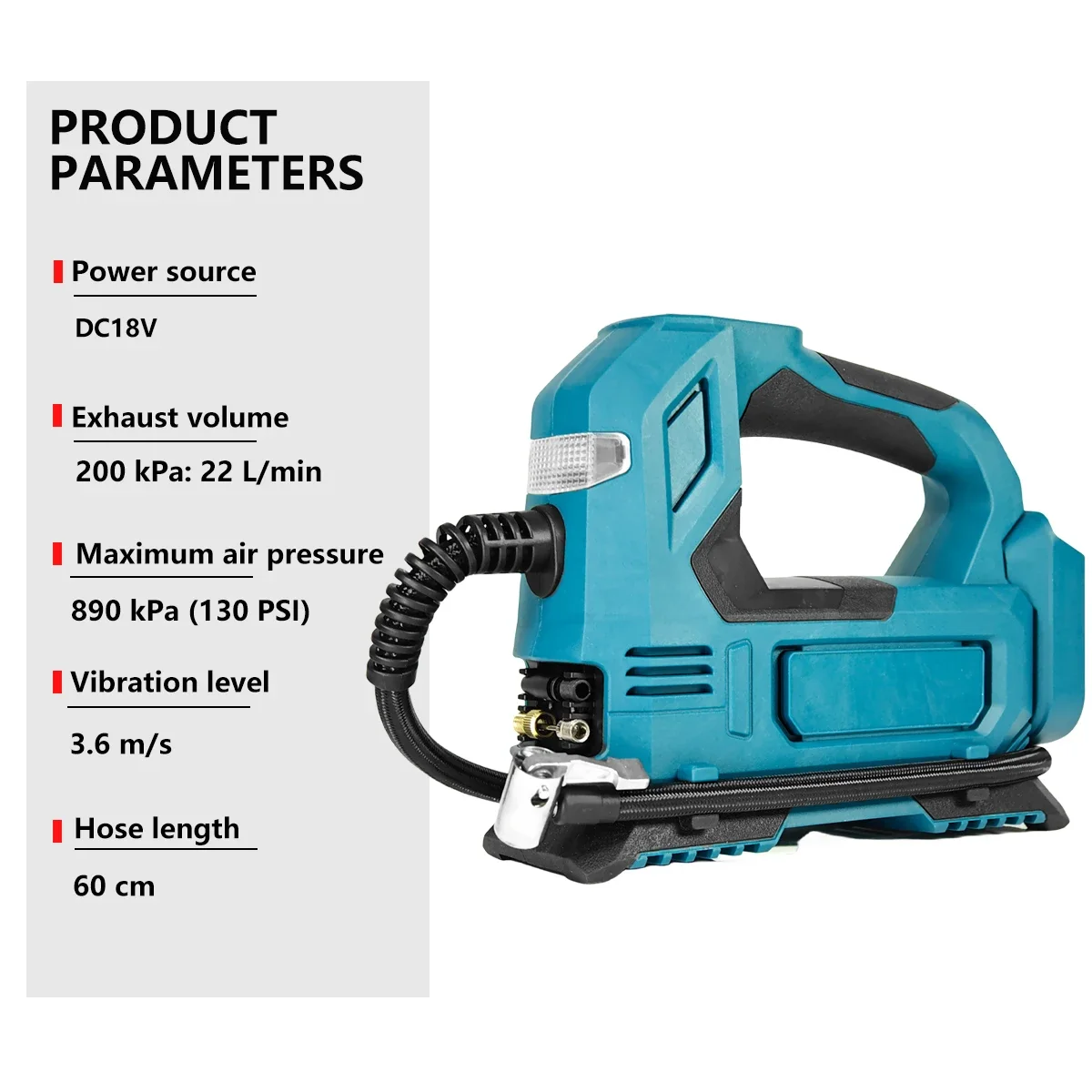 Cordless Elettrico Portatile Pompa di Aria Gonfiatore Dei Pneumatici Iniettore di Aria Della Bicicletta Auto Moto Cordless Compressore D'aria Per Makita 18V