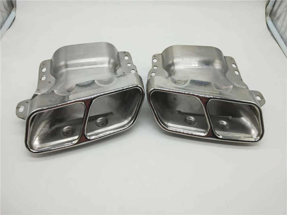 Car Rear Exhaust Tip Muffler Pipe Air Vent Outlet Out Duct Tailpipe Exhause For Mercedes Benz W221 W164 AMG 2005-2012