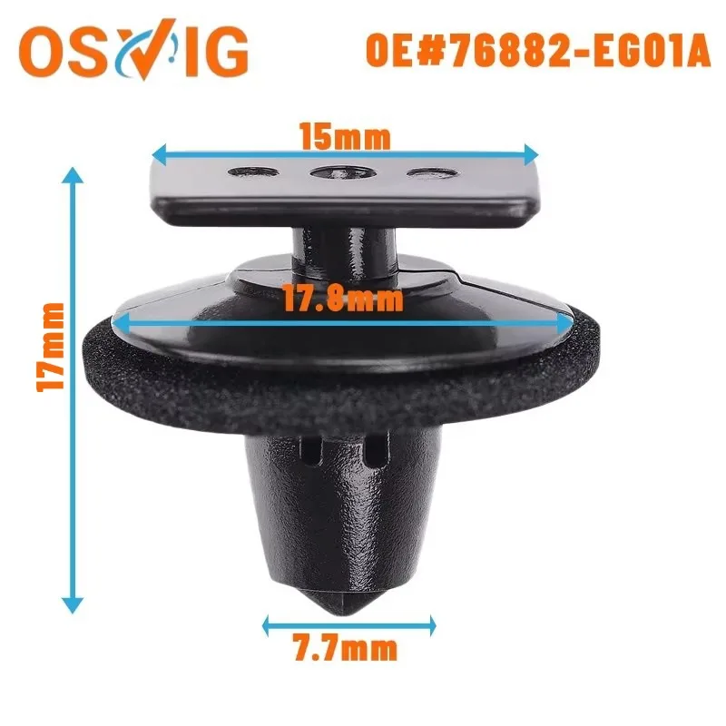 50pcs 76882-eg01a Suitable For Nissan X-trail, Teana, Sunshine, Tiida, Yashqai, Underside Guard Plate And Side Skirt Edge Clips