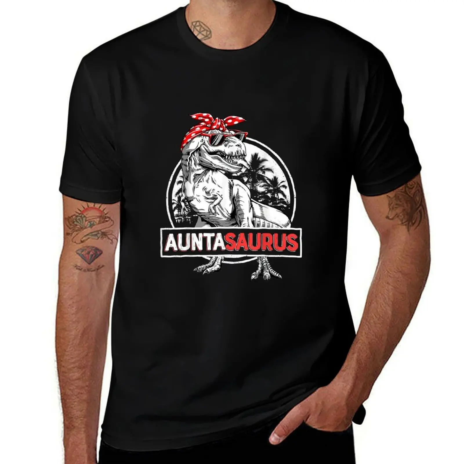 Футболка с минималистичным графическим принтом Auntasaurus T rex Dinosaur Auntie Saurus Family Matching T-Shirt