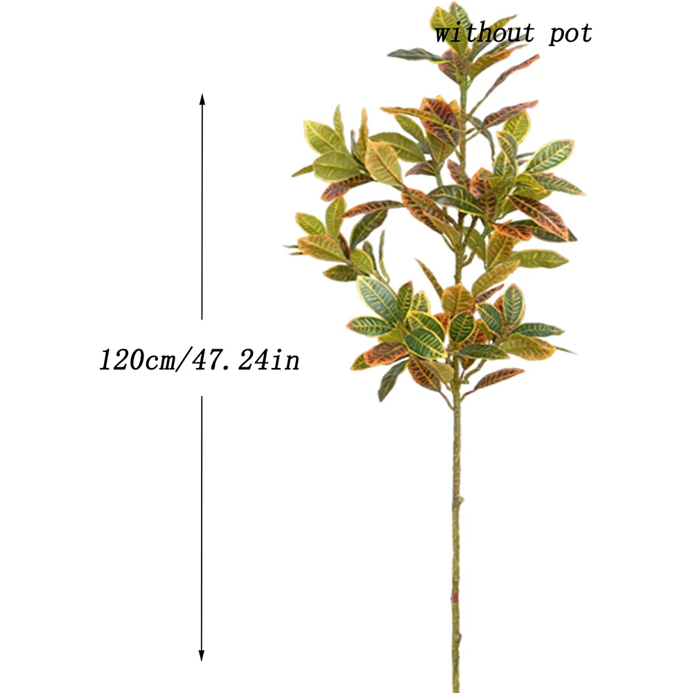 80-120cm Großer Künstlicher Banyanbaum Künstliche Ficus-Pflanzen Plastikbaum-Blätter Hoher Geigenfeigenbaum für Heim-, Party- und Hochzeitsdekoration – Detail 8