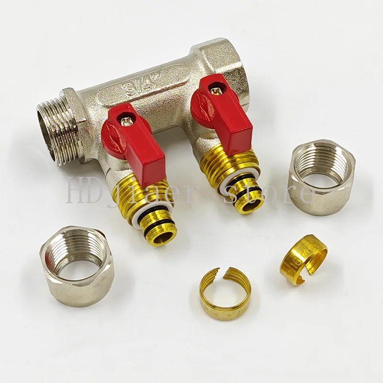 

floor heating water separator 3/4 ball valve type water separator tap water distributor wholesale European