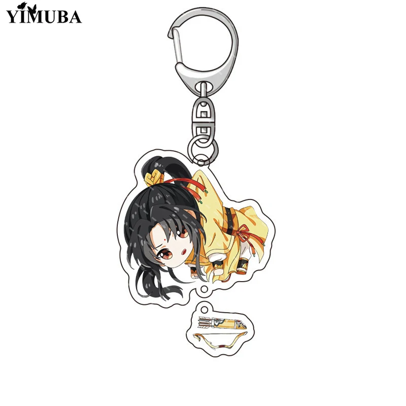 Fashion Anime The Untamed Figures Acrylic Key Chain Mo Dao Zu Shi Wei Wuxian Lan Wangji Keychain Bag Charm Accesorios Fans Gift