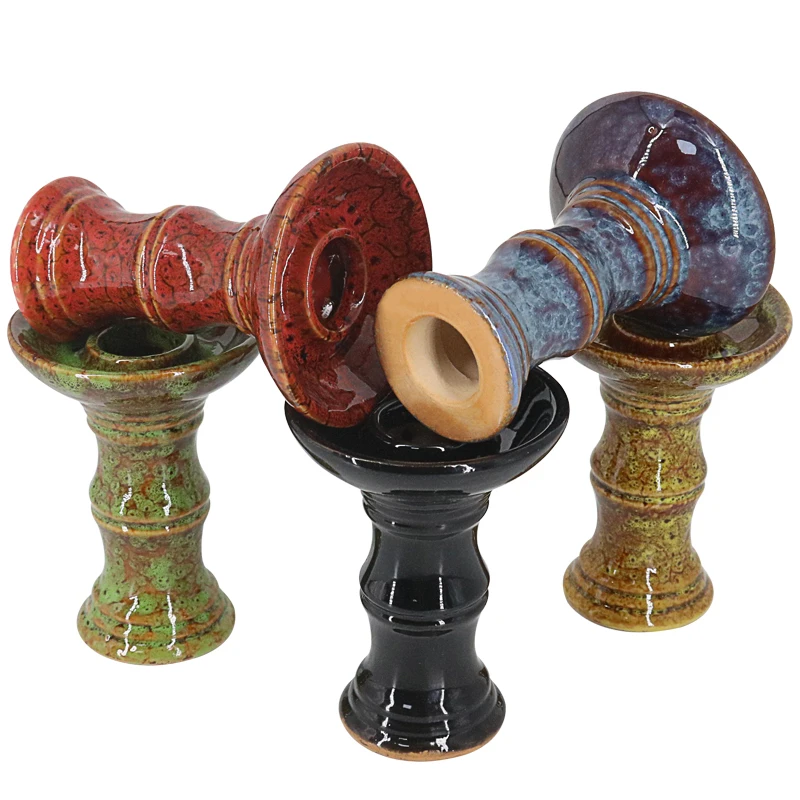 New Styles Hookah Phunnel Bowl Glazed Ceramic Shisha Head Sheesha Narguile Chicha Cachimbas Shisha Tobacco Bowl Accessories