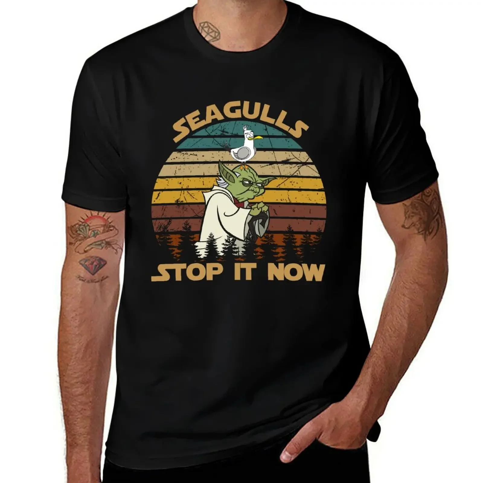 vintage seagulls stop it now gift for fans T-Shirt cute clothes graphic tee shirt croswit shirt man T-shirt men