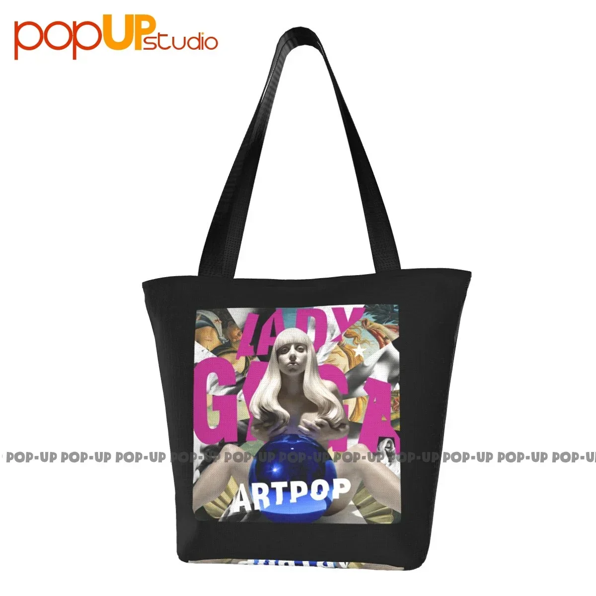 lady-gaga-preto-artpop-concerto-moda-bolsas-lancheira-sacola-de-compras-resistente-a-rasgos