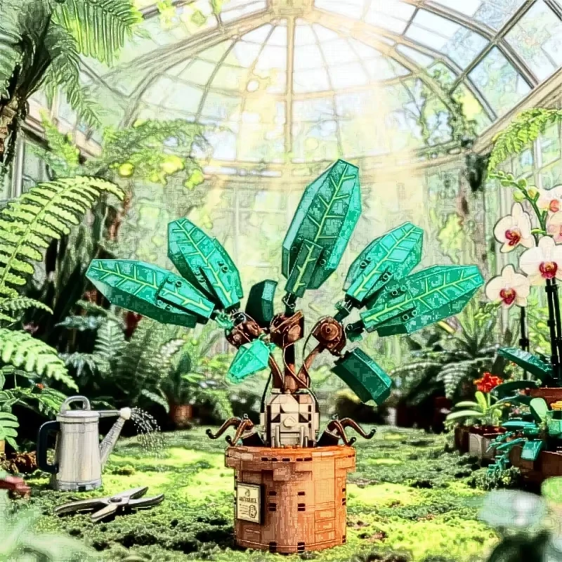 

2026 new plant model mandrake fight creative toy building blocks holiday gifts for children home decoration