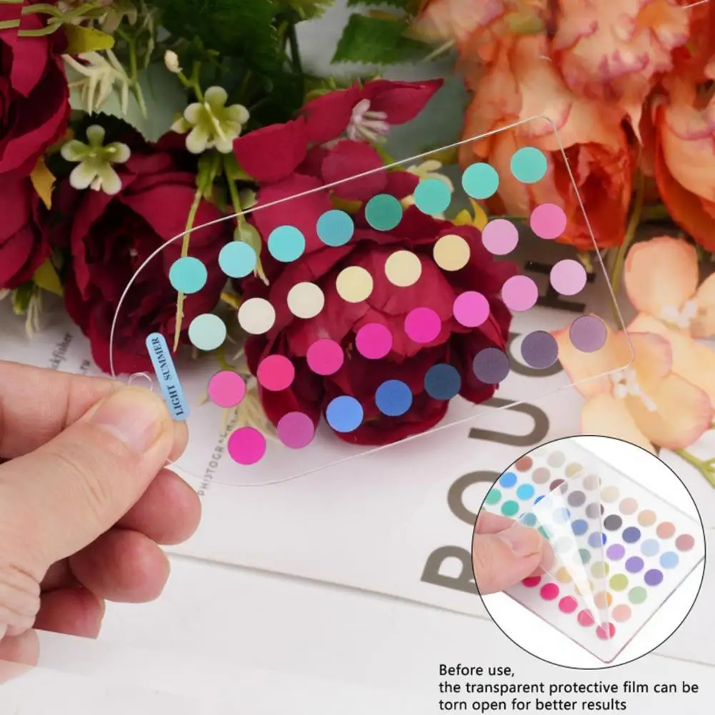 Low Saturation Color Guide Double-sided Summer Color Cards Palette with 24 Circular Blocks Portable Color Analysis Template