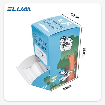 ELIJAH CYZ115 XYSZ 5000 ks/krabice O-kroužky/inter ústní gumičky zubní ortodontické zoo balení gumičky gumičky latexové ligatury úvazky 10 nejlepší prodej ligové pavouky - №3