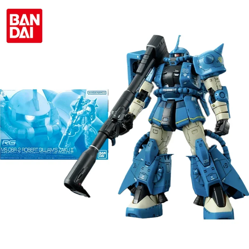 Bandai Original Gundam Model Kit Anime PB Limited RG 1/144 MS-06R-2 ROBERT GILLIAMS ZAKU2 Action Figures Toys Gifts for Kids