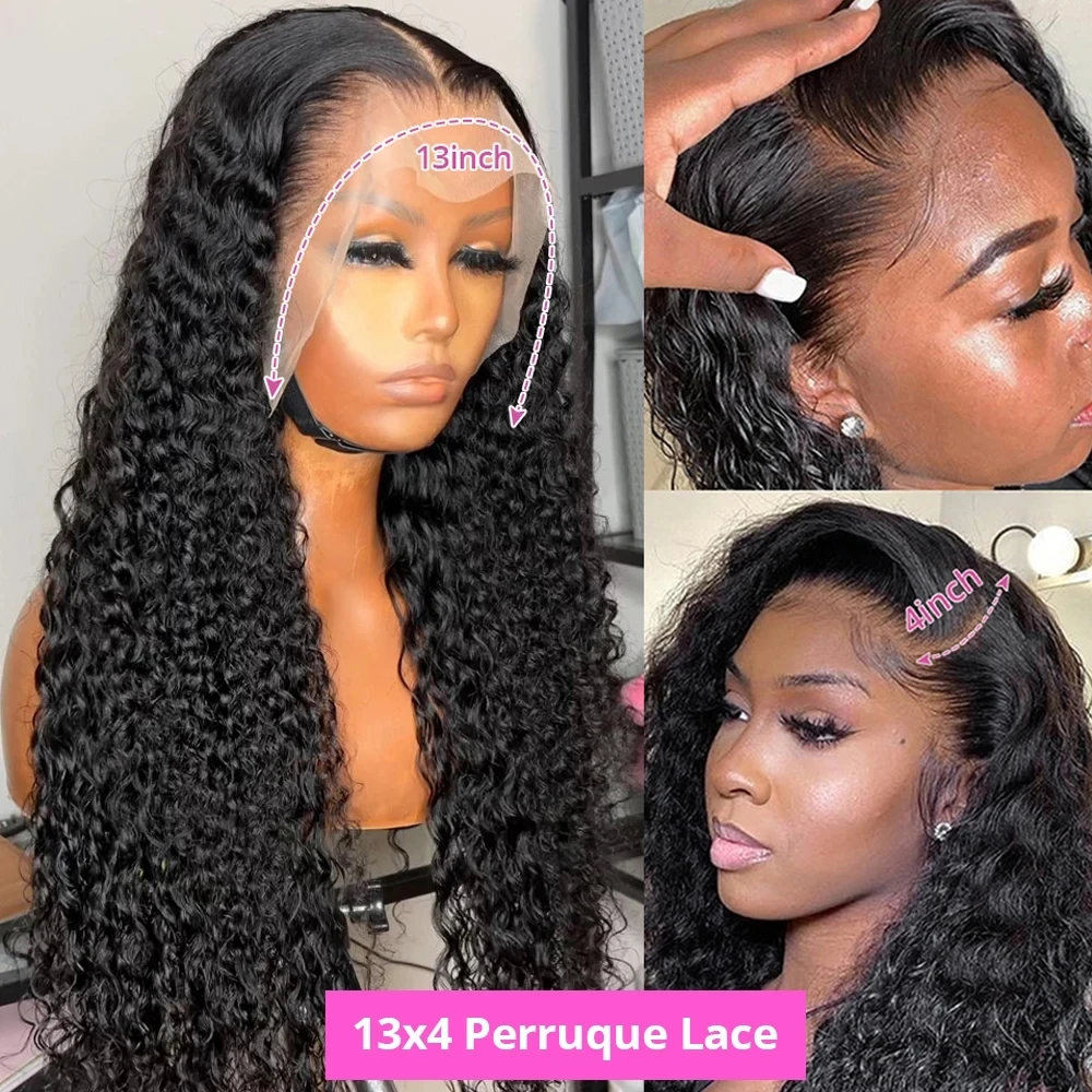 360 HD Full Lace Curly Wigs Human Hair Preplucked 13x6 13x4 Lace Frontal