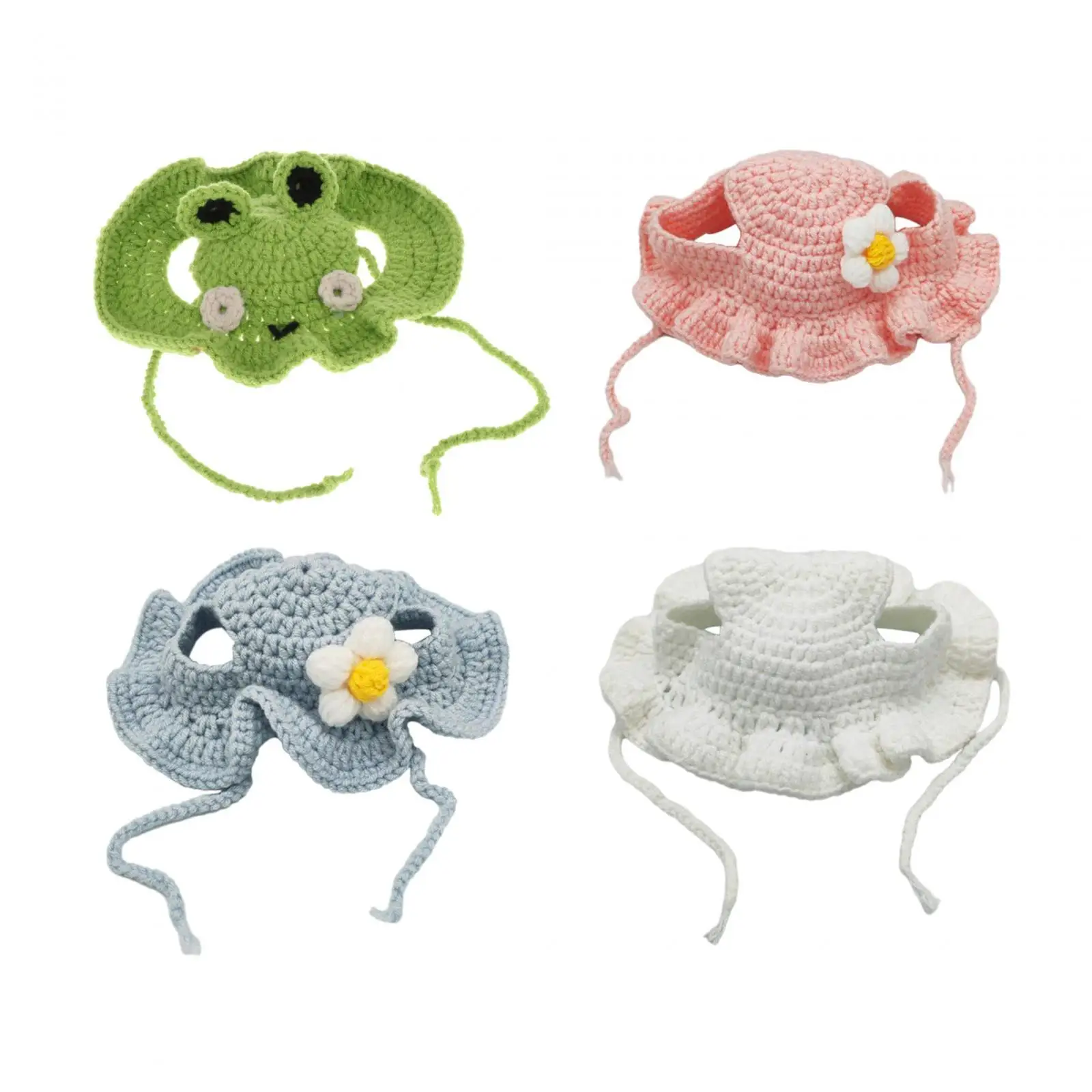 Winter Pet Hat Cartoon Party Costume Accessory Comfortable Adorable Cat Hat for Small Animals Cats Small Dogs Props Party