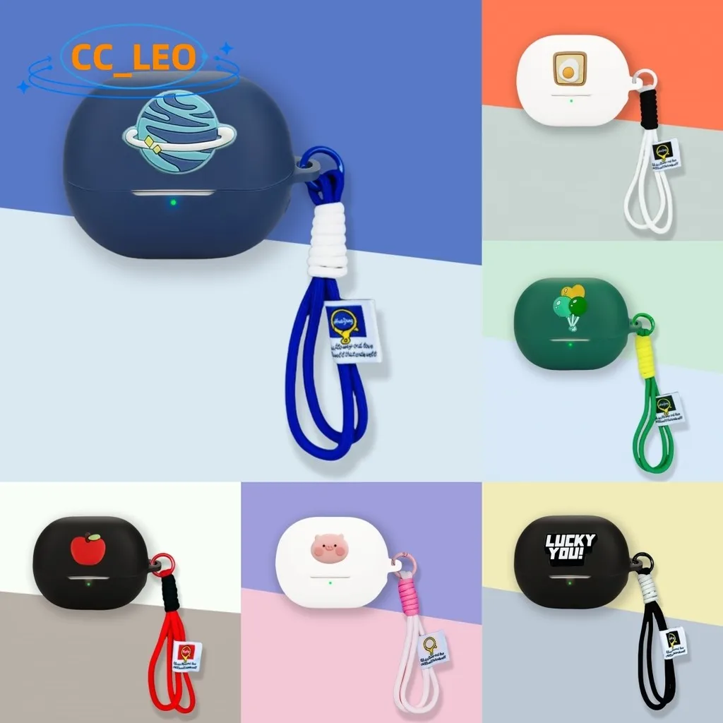 Pour SoundPeats Air5 Pro étui mignon cochon lanière pendentif dessin animé SoundPeats Air5 Pro Silicone coque souple manchon de protection Pour SoundPeats Air5 Pro étui mignon cochon lanière pendentif dessin animé SoundPeats Air5 Pro Silicone coque souple manchon de protection