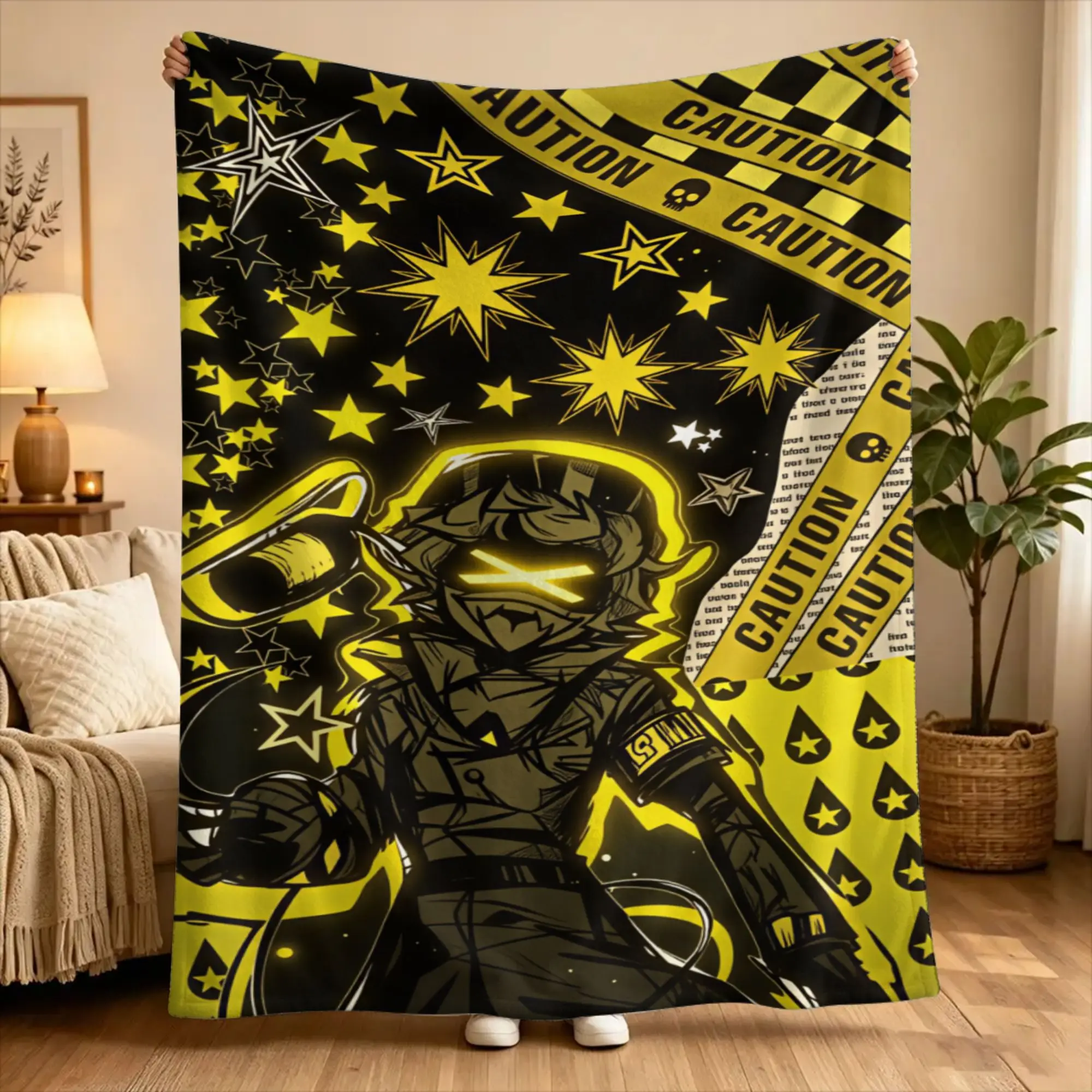 Murder Drones Uzi Doorman  Blanket  Airplane Travel Flannel Throw Blanket For Outdoor Warm Custom DIY Quality Bedspread