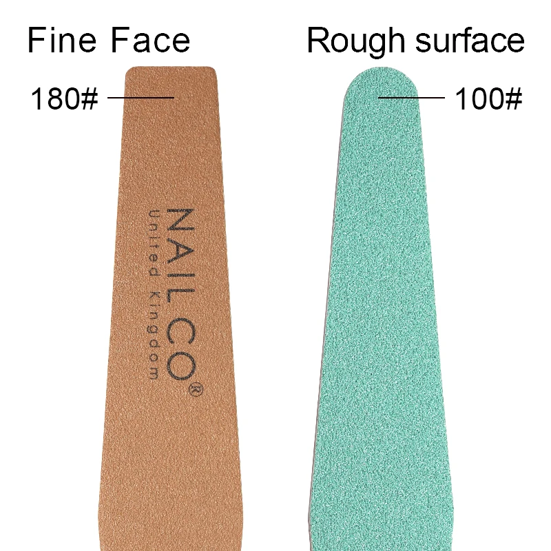 NAILCO 3pcs/Set Sponge Sand Strip Bar 100/180# Fine Round Surface Side Durable Use Many Times Nail Art Polishing Tool Manicure