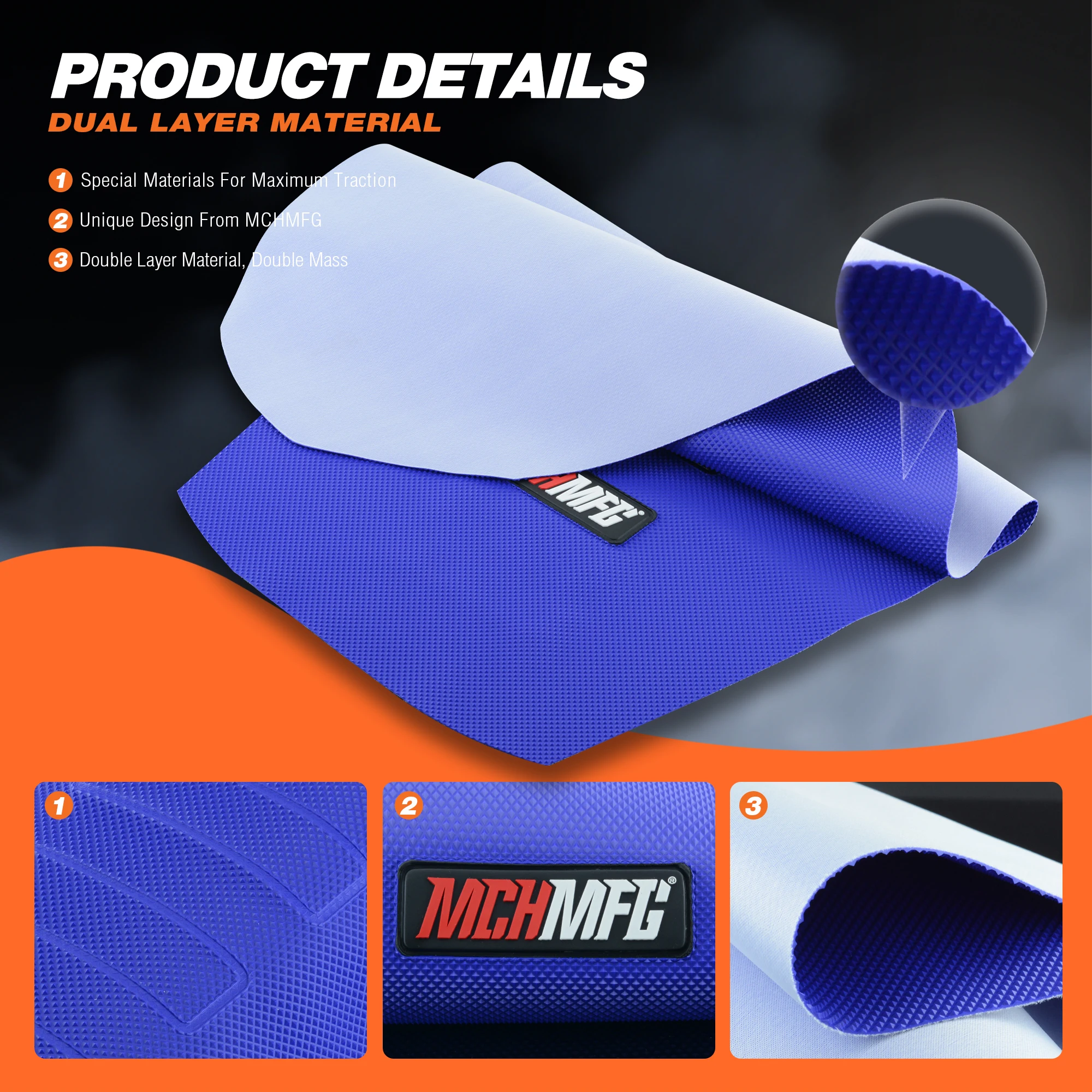 MCHMFG Motorcycle Seat Cover Anti-slip Gripper Waterproof Set Protection Upset Apply to For SXF EXC KXF CRF YZF WR TC TE