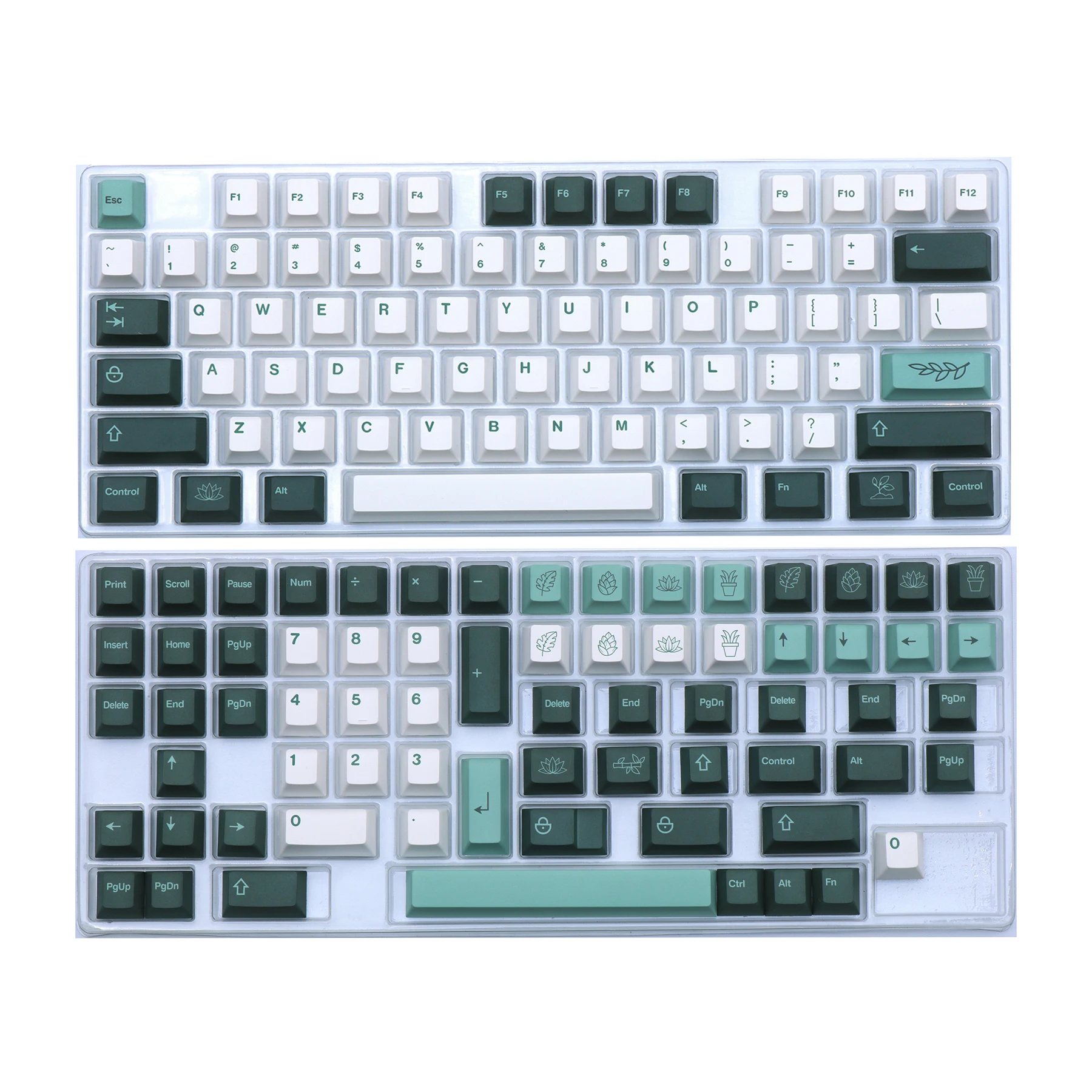 G-MKY 138 Botanical  Cherry Profiles  Keycaps PBT Dye-Sublimated XDA Profile For Filco/DUCK/Ikbc MX Switch Mechanical Keyboard