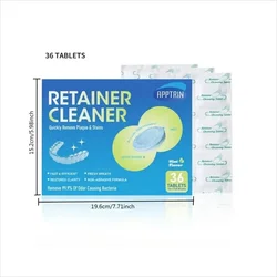 Denture Effervescent Pills Cleaning Tablets Anti-bacteria Sterilizing Effervescent Orthodontic Retainer Cleansing Whitening New