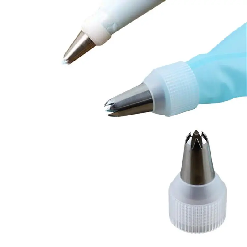 3Pcs Durable Icing Piping Nozzle Couplers Non-Stick Adapter for Cream Pastry Bag Muffin Frosting Decor Tools