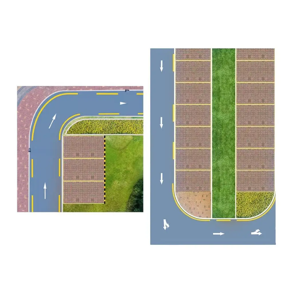 Adesivo de Estacionamento 1:64 com Layout de Demonstração Realista Multifuncional: Exibição de Carros em Escala 1:64