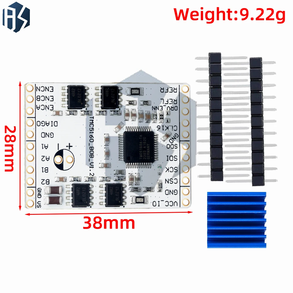3D 프린터 부품 TMC5160TA-V1.0 BOB 고전력 스테퍼 모터 드라이버 TMC5160 스텝스틱 스텔스쵸프/스프레드사이클 기능 탑재 초저소음