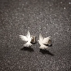 pigeon Swallow Stud Earrings for Women Cute Animal Birds Jewelry Trendy Peace Dove Earings Stainless Steel Jewelry Girls