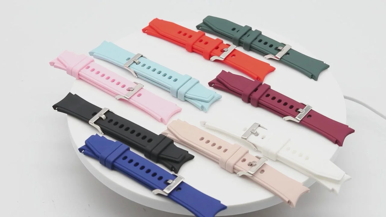 20mm Original Silicone Strap for Samsung Galaxy Watch 4/5/6 40mm 44mm 45mm Sport Bracelet for Galaxy 4/6 Classic 46mm 42mm Band