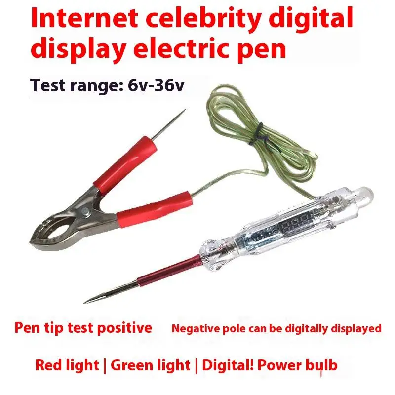 New 6V-36V Electrical Voltage Tester Pen Probe Lamp Dual-color LED Light Auto Car Light Circuit Tester Auto Circuit Repair Tools