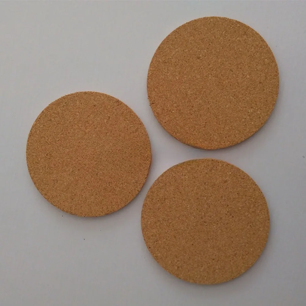 500pcs Classic Round Plain Cork Coasters Heat-insulated Cup Mats 10cm Diameter for Wedding Party Gift