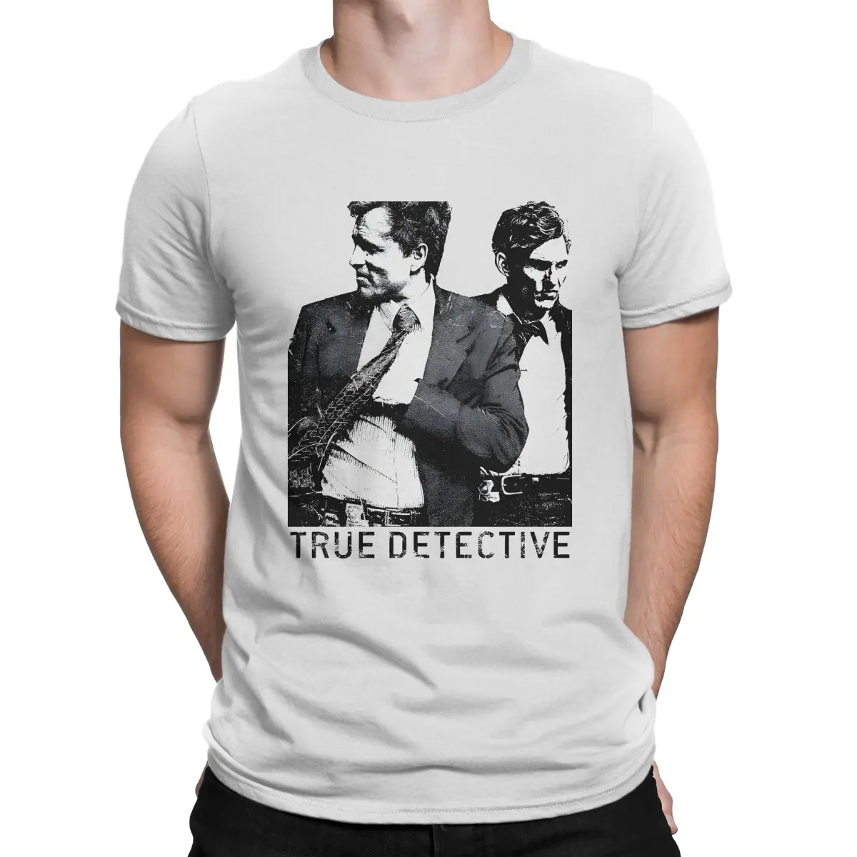 Casual True Detective T-Shirts Men Round Neck Pure Cotton T Shirts True Detective Short Sleeve Tees Printed Clothing