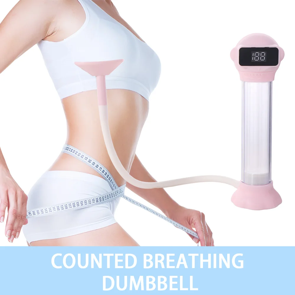 

Adjustable Resistance Counted Breathing Dumbbell Deep Breathing Practical Respiratory Trainer Ergonomic Design with Counter