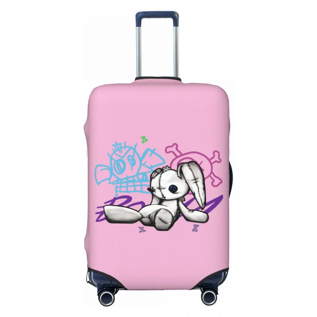 

Hot Anime Jinx Arcane Monkey Travel Luggage Cover Elastic Suitcase Cover Protector Fit 18-32 Inch