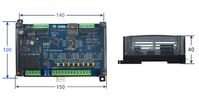 Imagem -02 - Módulo de Saída Digital de Entrada e Saída Analógica Rs485 Rs232 Ethernet Modbus Módulo Rtu io Cwt-bk0404040802 4di 4do 8ai 2ao