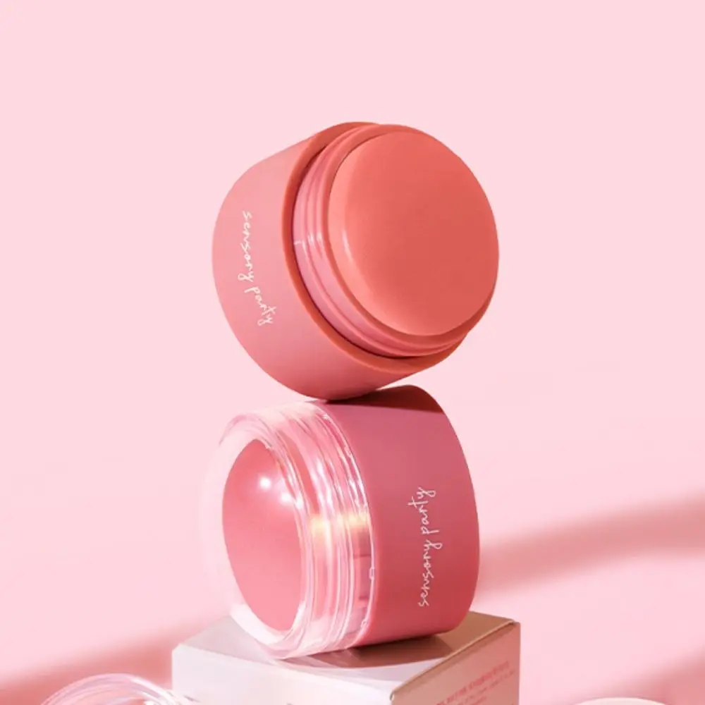 Multi-Purpose 6 สี Blush Ball พีชสีชมพู Matte Mist Blusher Smooth Cheek Tint 6 สีครีม Rubor Rouge