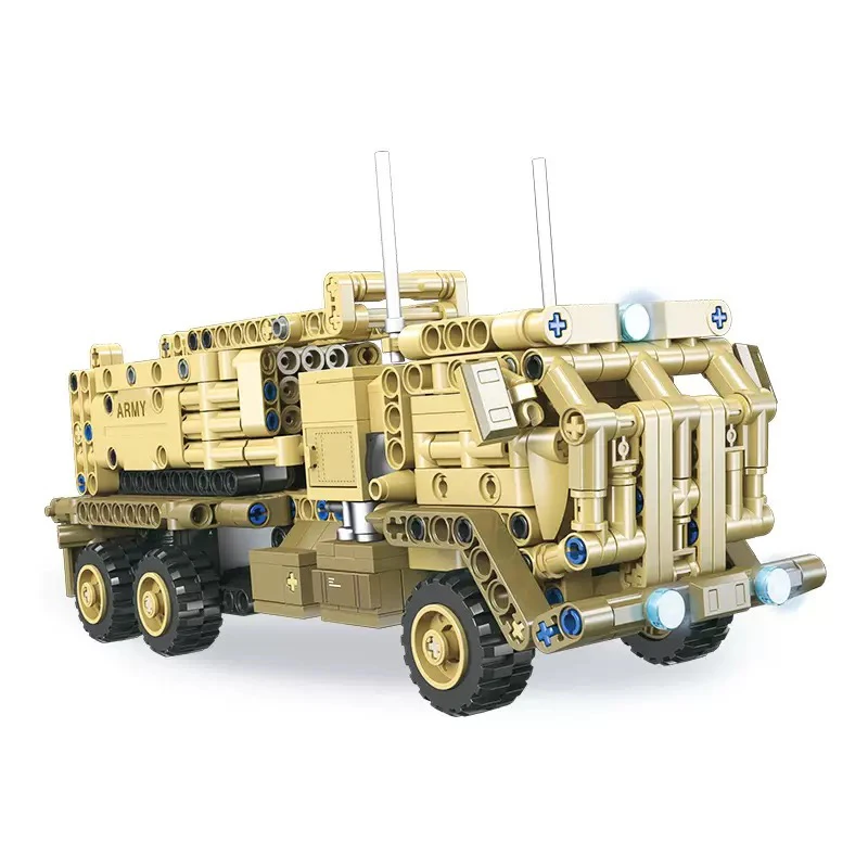 

629PCS Pullback Car Rocket Launcher MOC Building Blocks DIY Vehicle Model STEM Educational Toy Kids Birthday Christmas Gift