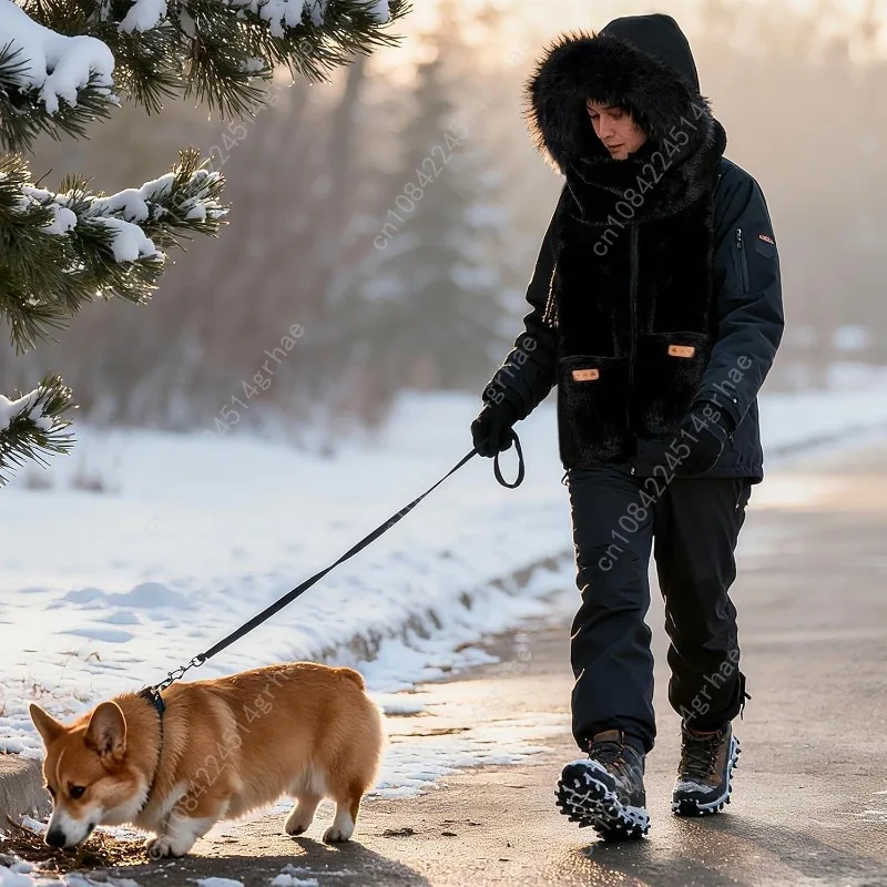 وشاح بغطاء للرأس للنساء للشتاء، وشاح قبعة الأذن 3 في 1 مجموعة قفازات من الفرو الصناعي قبعة دافئة سميكة وناعمة