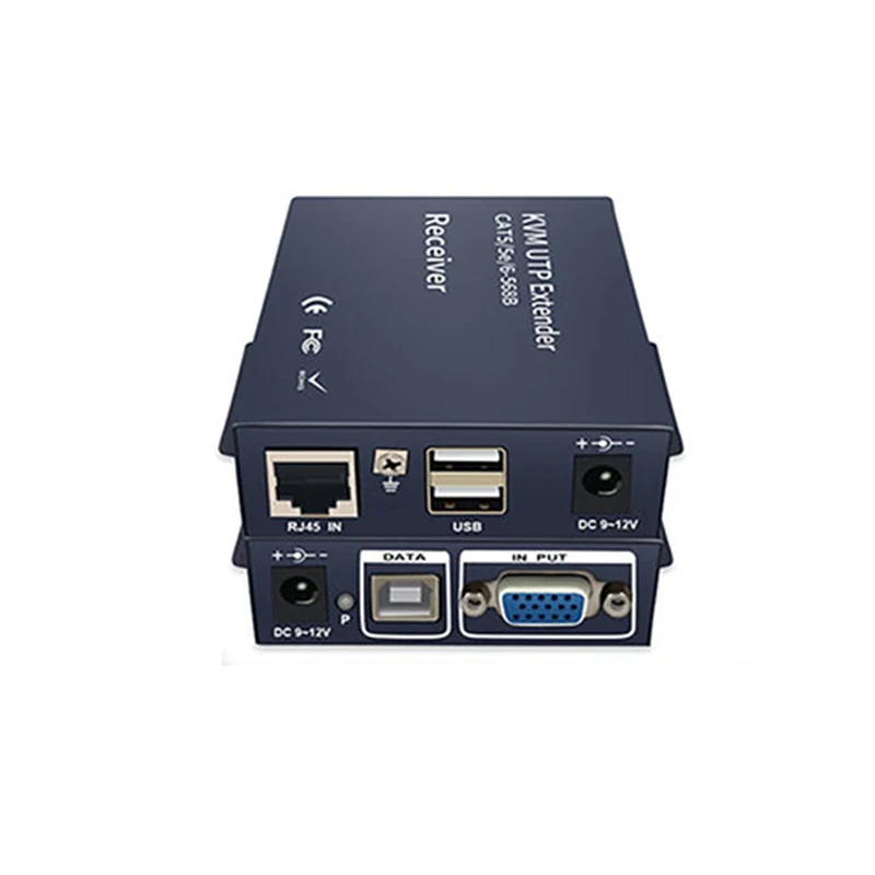 IP sit' USB VGA KVM extender u konce cat5e/6 ethernetový kabel nahoře na 100M/200M/300M VGA USB rádiový vysílač podpora USB klávesnice myš