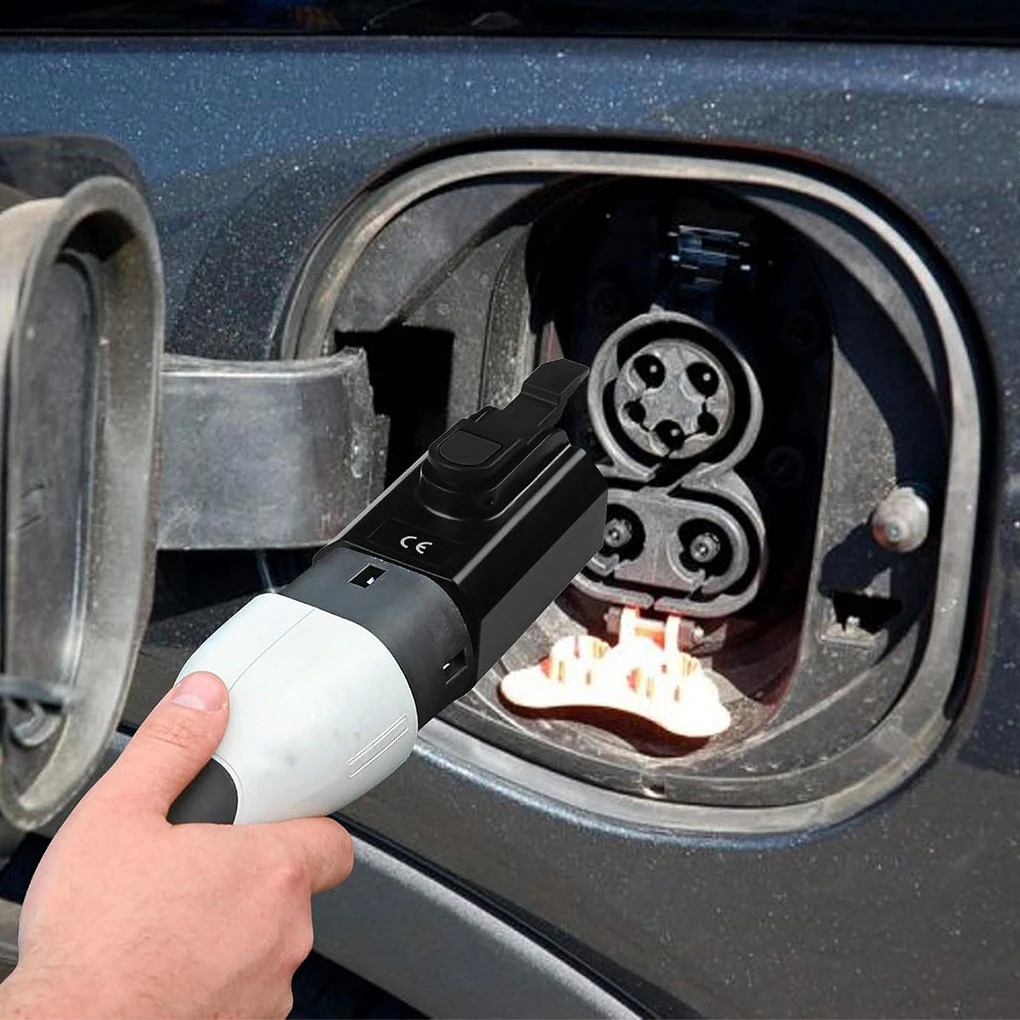 Type 2 To Type 1 EV Adapter EV Charger Adapter Adapter Car Charging Adapter With Clip Durable