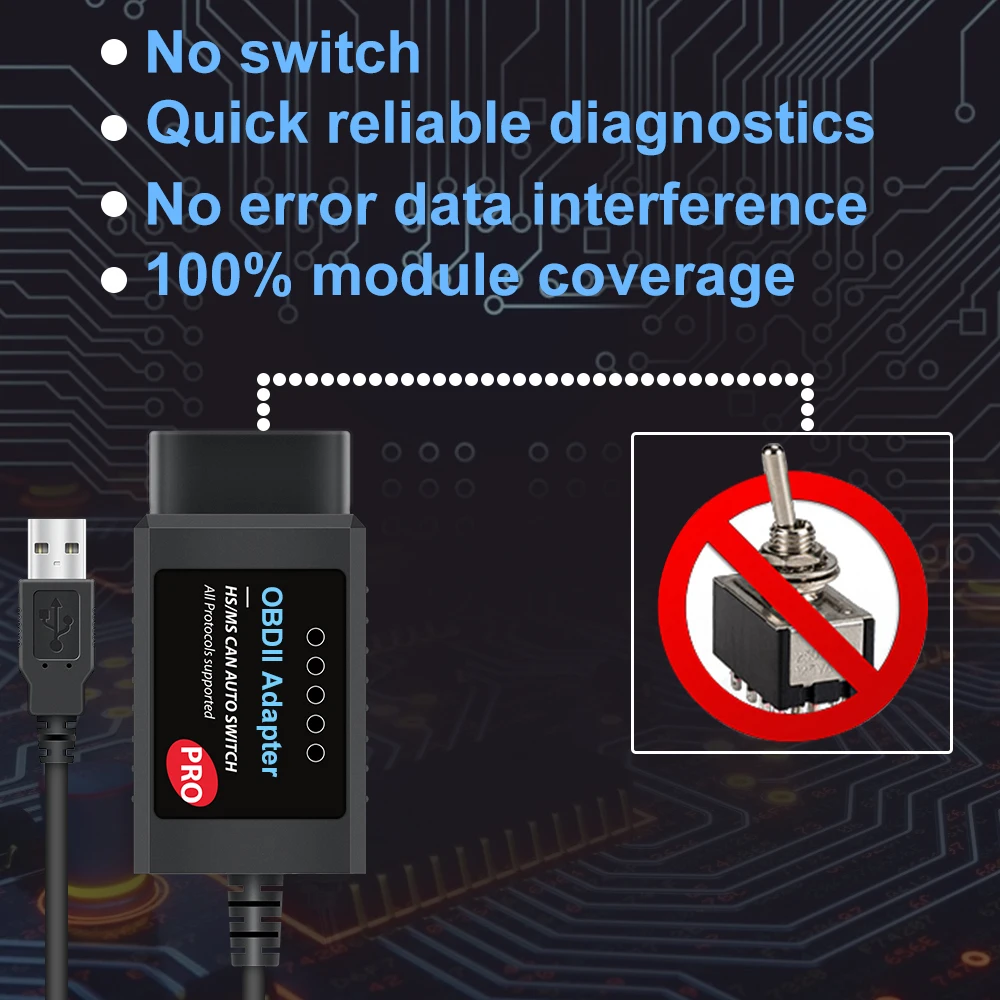 FORScan Pro Diagnostic Scanner Tool HS/MS CAN Car Scan Adapter For Ford Series Vehicles Hidden Function Programming