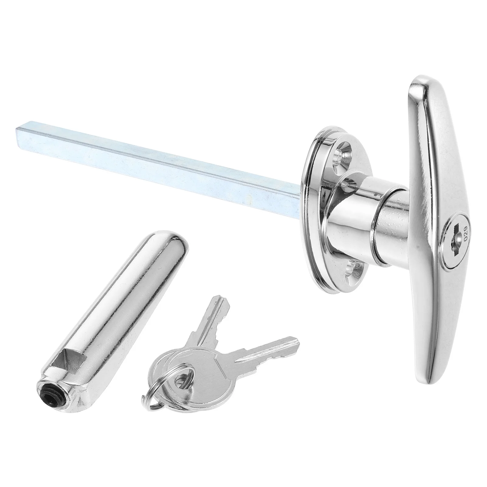 

T Handle Lock with Key Heavy Duty Metal Barn Door Lock Set for Garage Shed Furniture Rv Toolboxes Secure Entry